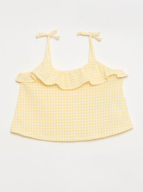 2-delige set met Vichyruit short en top - Kiabi