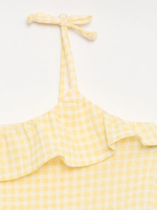 2-delige set met Vichyruit short en top - Kiabi