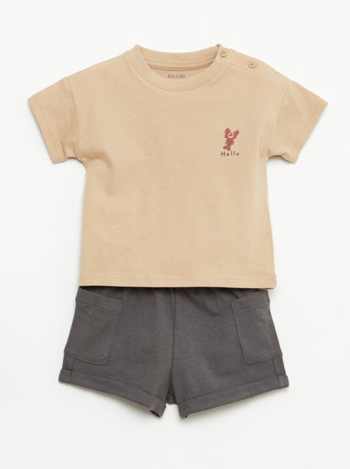 2-delige set short + T-shirt - Kiabi