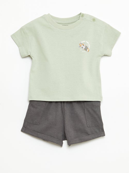 2-delige set short + T-shirt - Kiabi