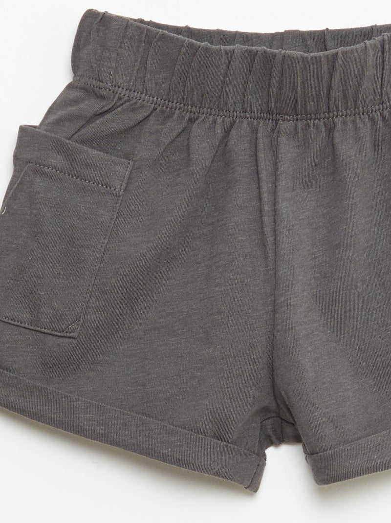 2-delige set short + T-shirt Kaki - Kiabi