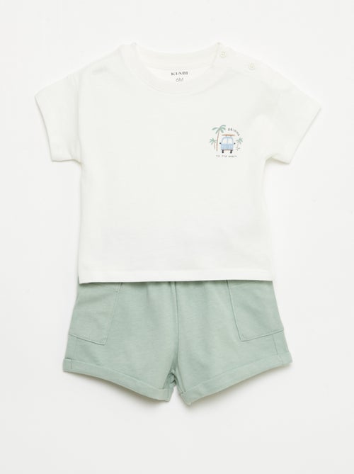 2-delige set short + T-shirt - Kiabi