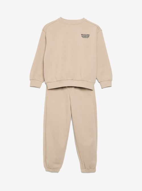 2-delige set: sweatshirt van sweatstof en broek - Kiabi