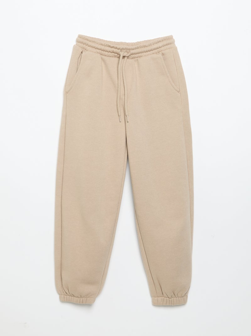 2-delige set: sweatshirt van sweatstof en broek Biege - Kiabi