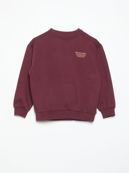 2-delige set: sweatshirt van sweatstof en broek - Kiabi