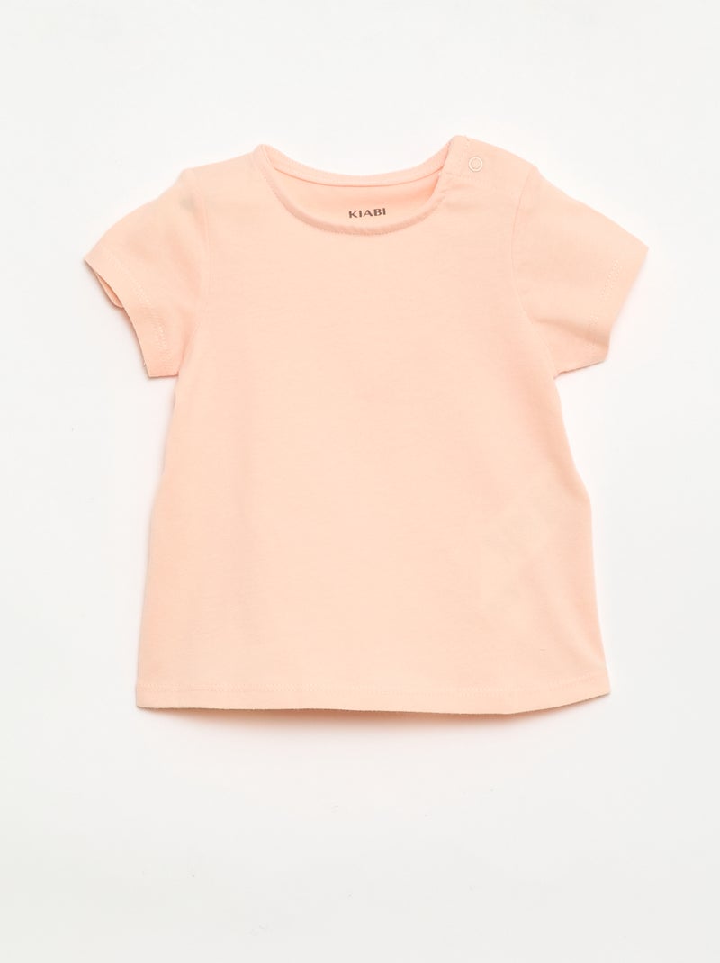 2-delige set T-shirt + combishort Rose - Kiabi