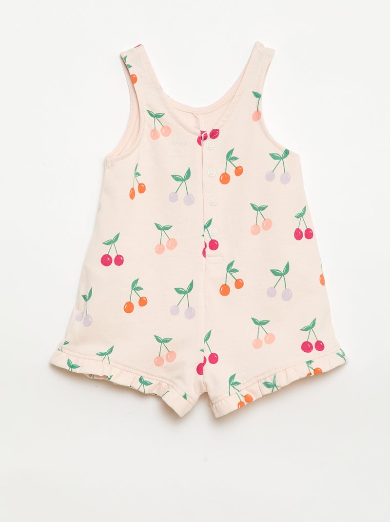 2-delige set T-shirt + combishort Rose - Kiabi