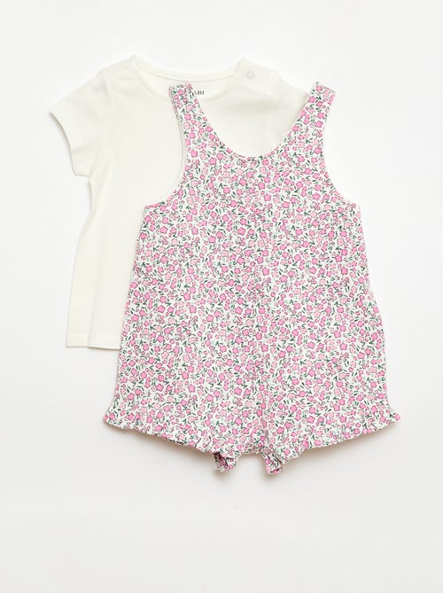 2-delige set T-shirt + combishort - Kiabi