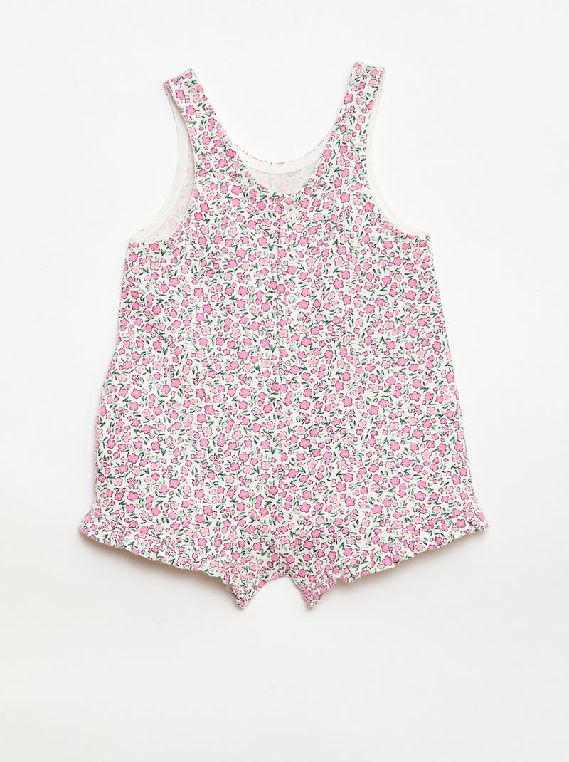 2-delige set T-shirt + combishort Rose - Kiabi