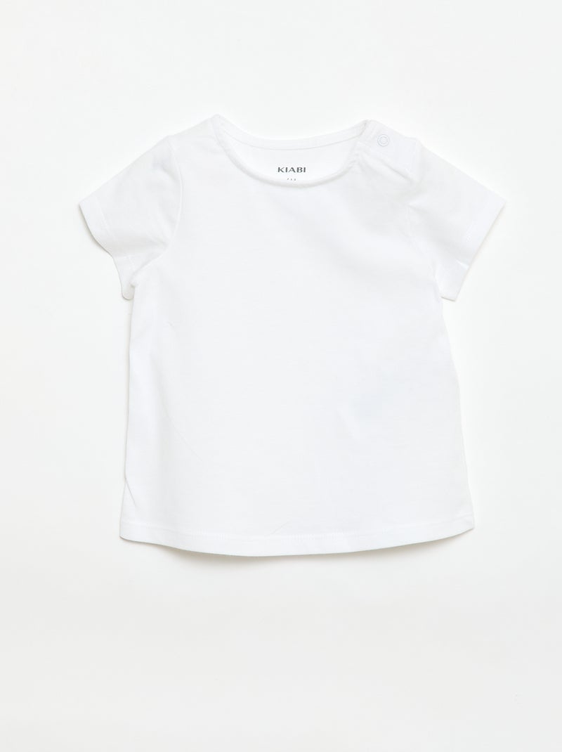 2-delige set T-shirt + combishort Wit - Kiabi