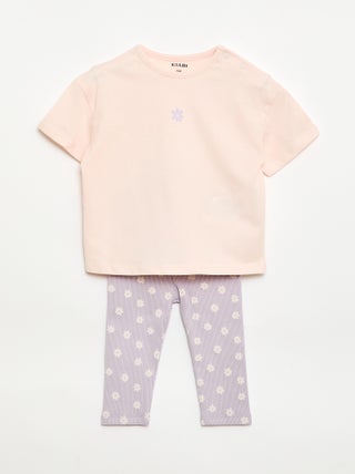2-delige set T-shirt + legging