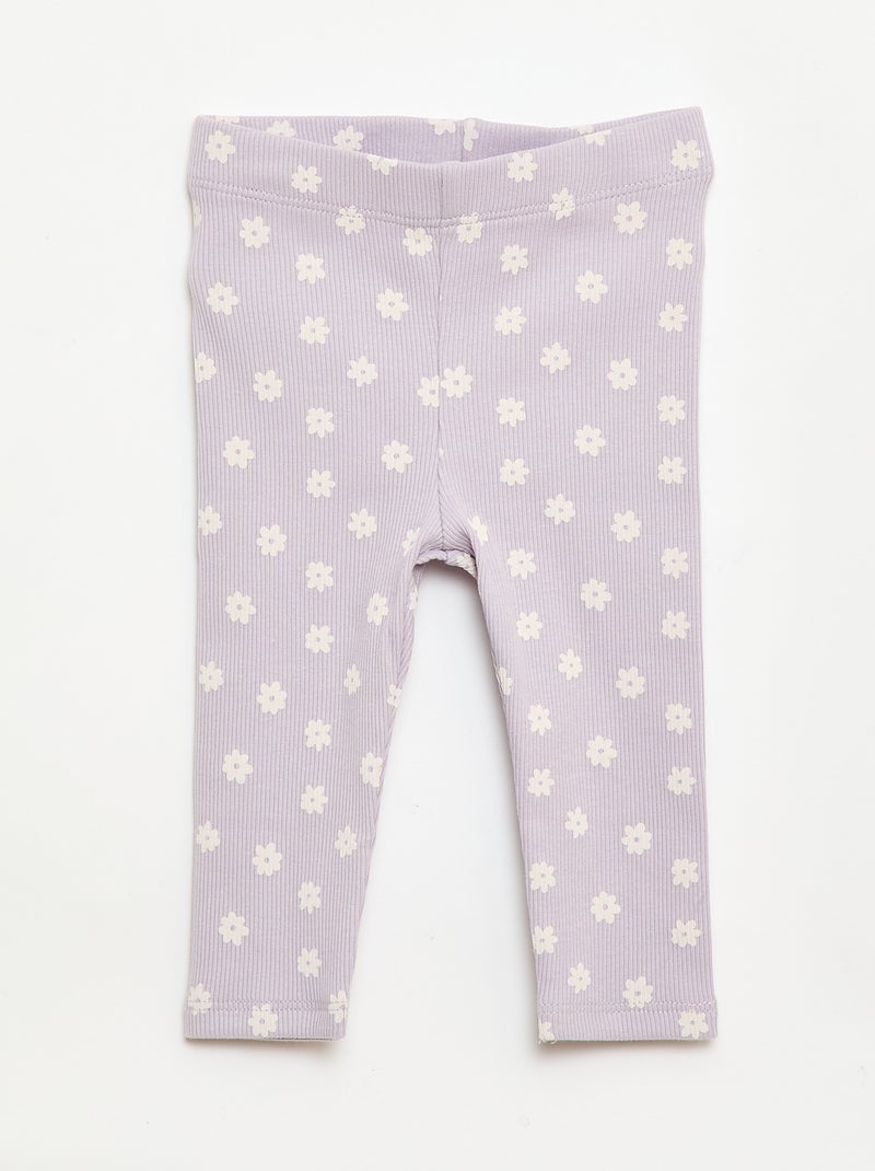 2-delige set T-shirt + legging Paars - Kiabi
