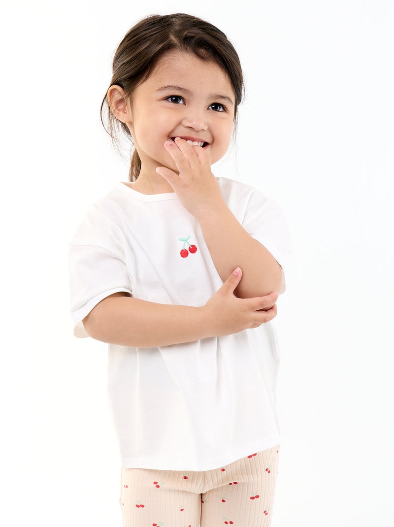 2-delige set T-shirt + legging Rose - Kiabi