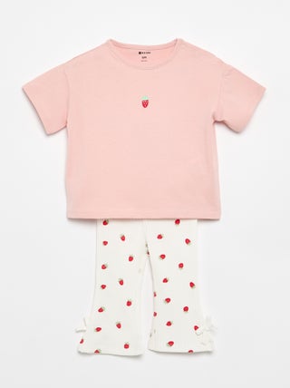 2-delige set T-shirt + legging
