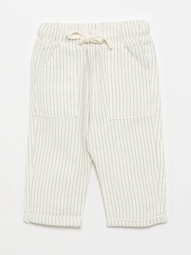 2-delige set: T-shirt met maokraag en broek Wit - Kiabi