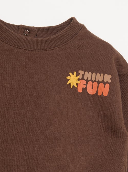 2-delige set van fleece - sweatshirt + sporttraining - Kiabi