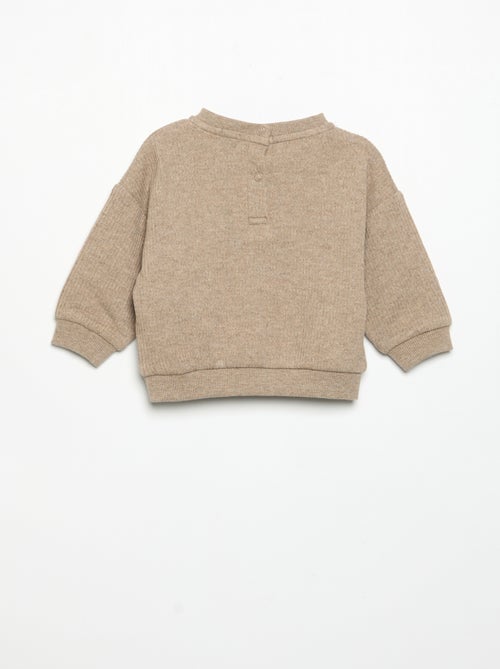 2-delige set van geribde stof - Sweater + broek - Kiabi