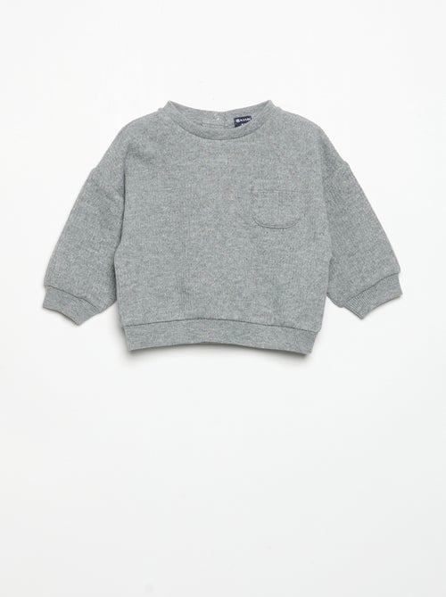 2-delige set van geribde stof - Sweater + broek - Kiabi