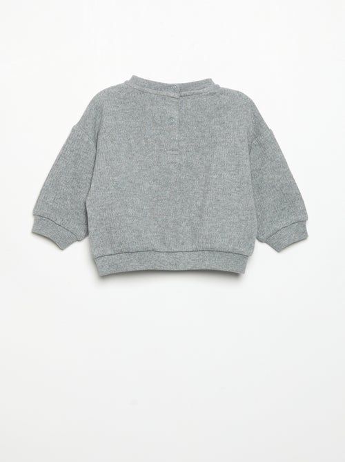 2-delige set van geribde stof - Sweater + broek - Kiabi