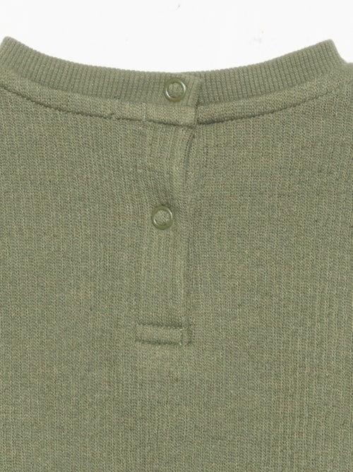 2-delige set van geribde stof - Sweater + broek - Kiabi