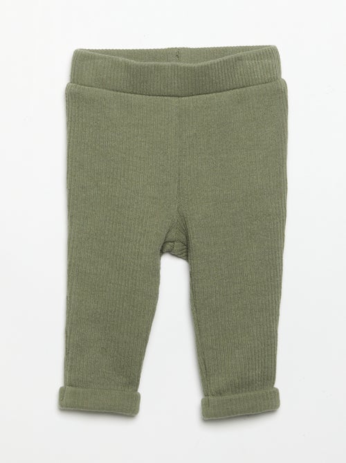 2-delige set van geribde stof - Sweater + broek - Kiabi
