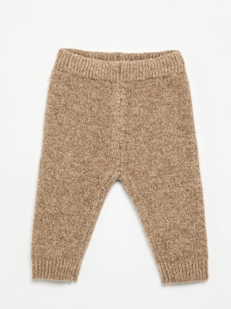 2-delige set van tricot - trui + legging Biege - Kiabi