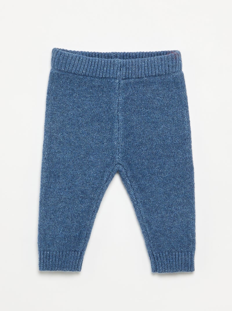 2-delige set van tricot - trui + legging Blauw - Kiabi