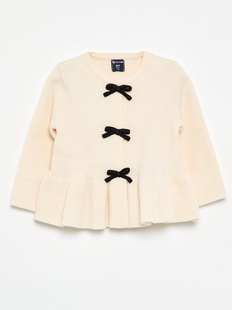 2-delige set van tricot - Trui + legging Wit - Kiabi