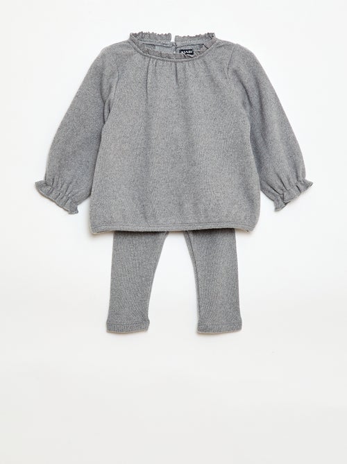 2-delige set van zachte teddy stof - Kiabi