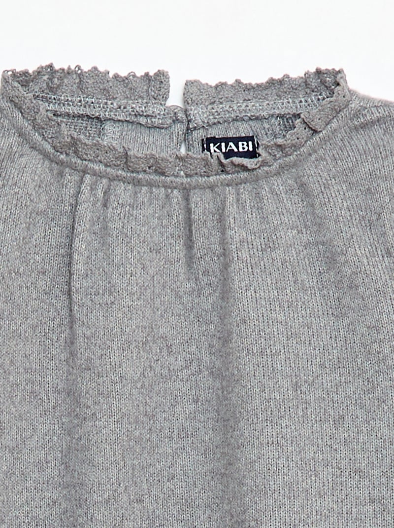 2-delige set van zachte teddy stof Grijs - Kiabi