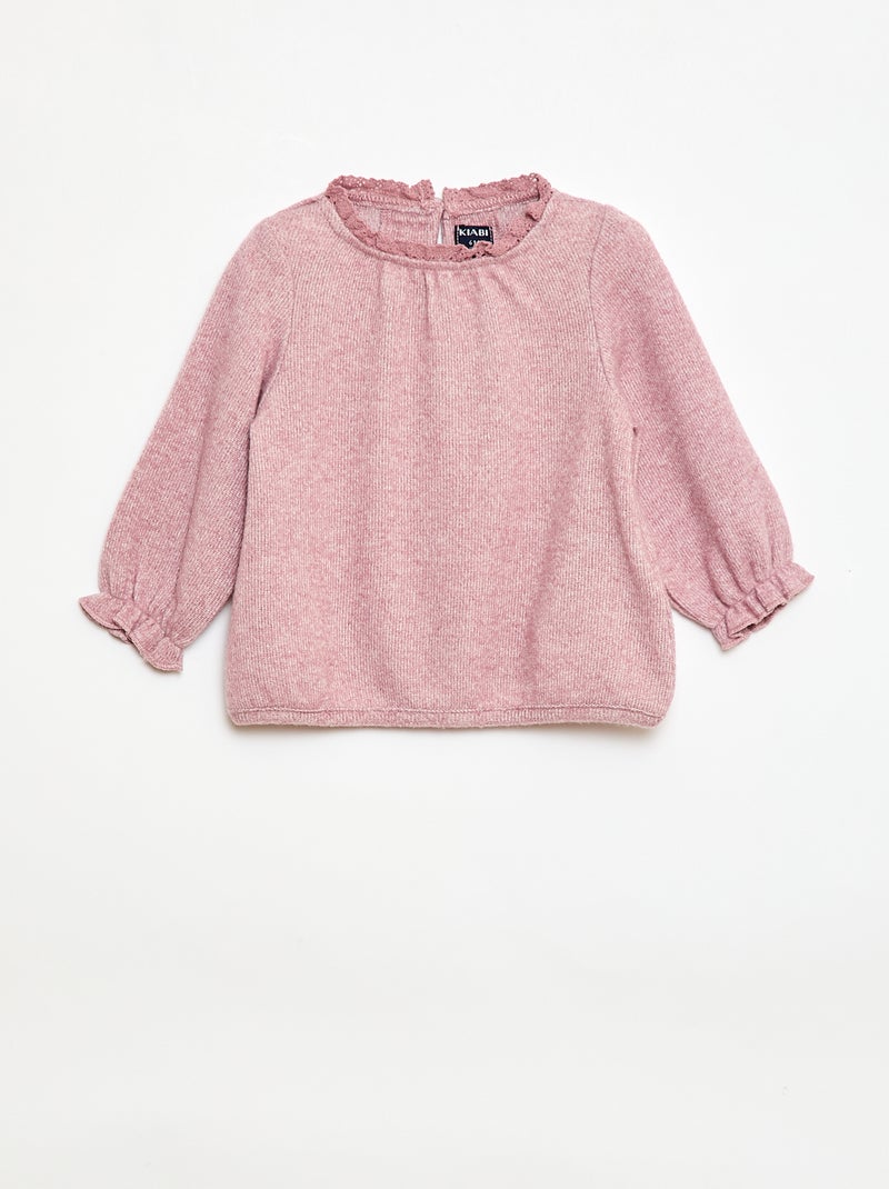 2-delige set van zachte teddy stof Rose - Kiabi