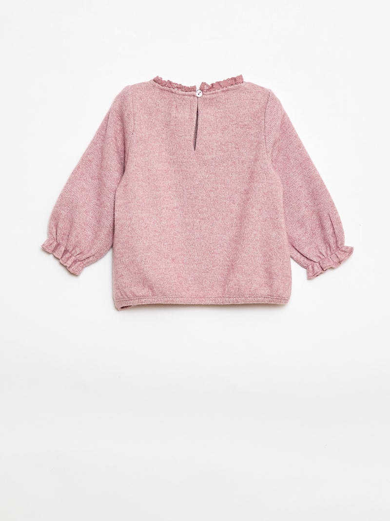 2-delige set van zachte teddy stof Rose - Kiabi