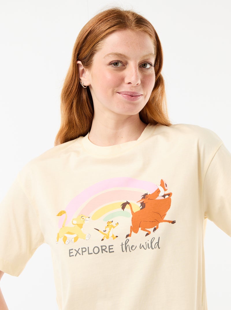 2-delige shortpyjama met 'Simba'-print Geel - Kiabi
