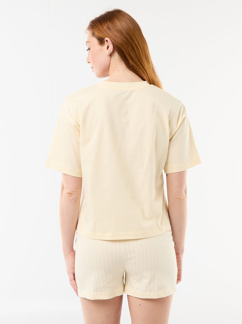 2-delige shortpyjama met 'Simba'-print Geel - Kiabi