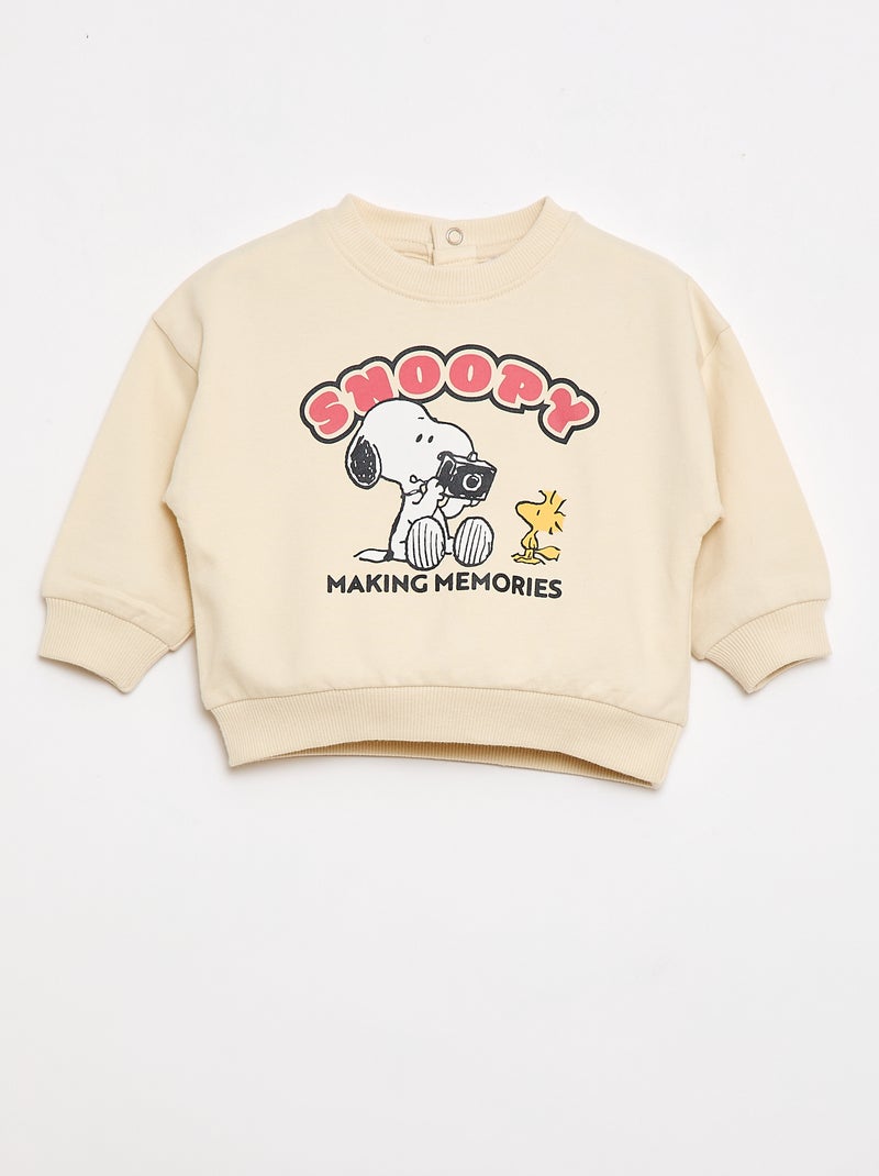 2-delige 'Snoopy' set sweater + short Biege - Kiabi