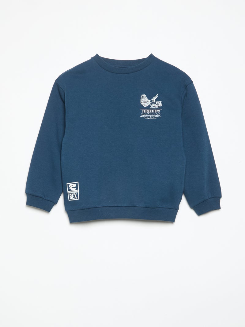 2-delige sporttrainingset met sweater en broek Blauw - Kiabi