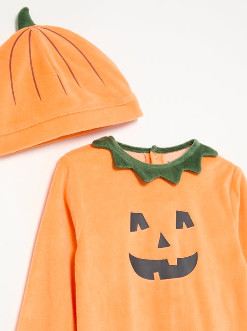 2-delige velours set 'Halloween' - slaappak + muts - Kiabi