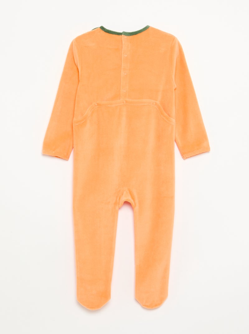 2-delige velours set 'Halloween' - slaappak + muts Oranje - Kiabi