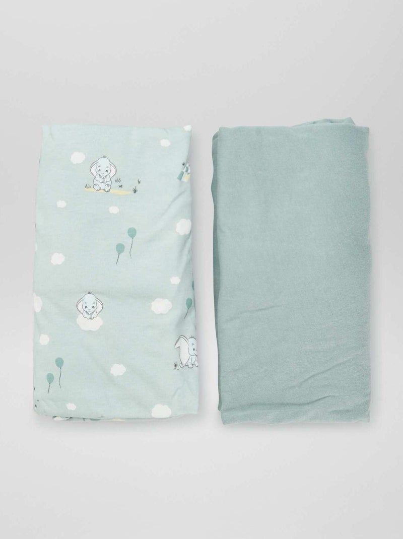2 hoeslakens 'Disney' GROEN - Kiabi