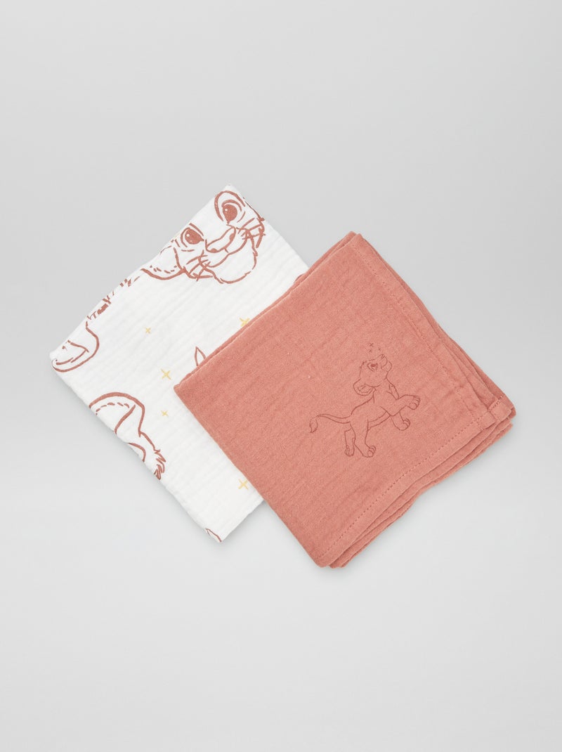 2 hydrofiele doeken 'Simba' 'Disney' WIT - Kiabi