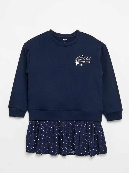 2-in-1 jurk met sweatshirtgedeelte - Kiabi