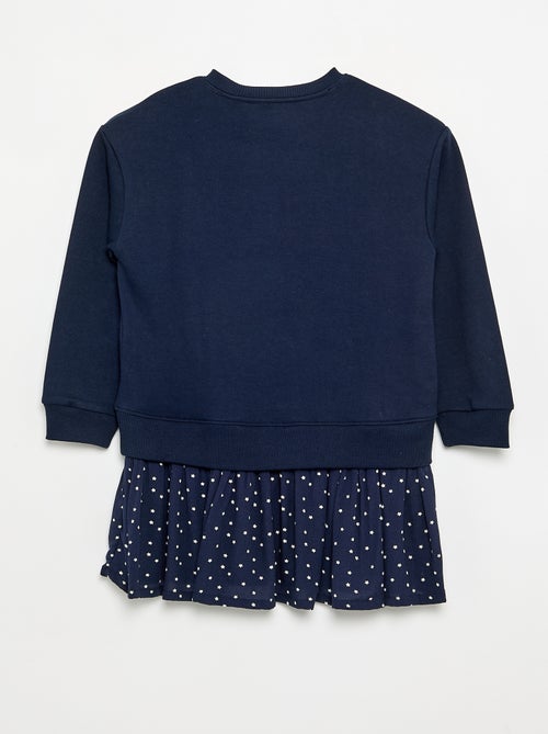 2-in-1 jurk met sweatshirtgedeelte - Kiabi