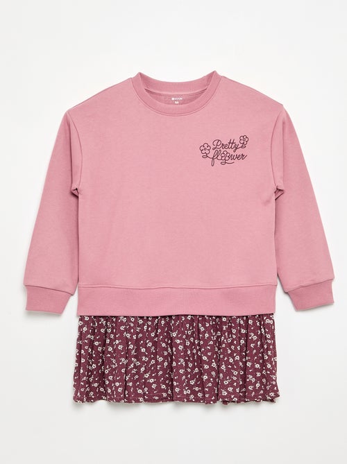 2-in-1 jurk met sweatshirtgedeelte - Kiabi