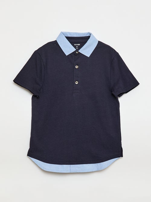 2-in-1-polo met korte mouwen - Kiabi