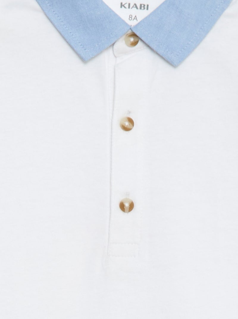 2-in-1-polo met korte mouwen Wit - Kiabi