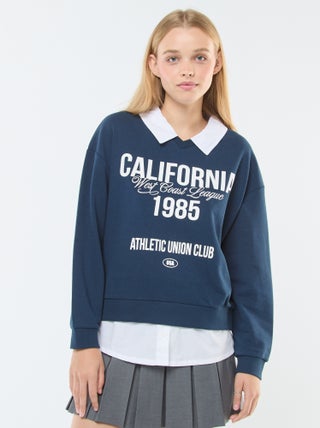 2-in-1 sweater met hemd