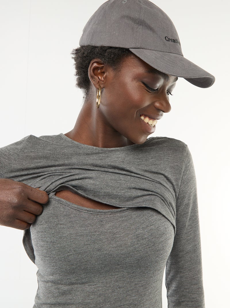 2-in-1 T-shirt hemdje Grijs - Kiabi