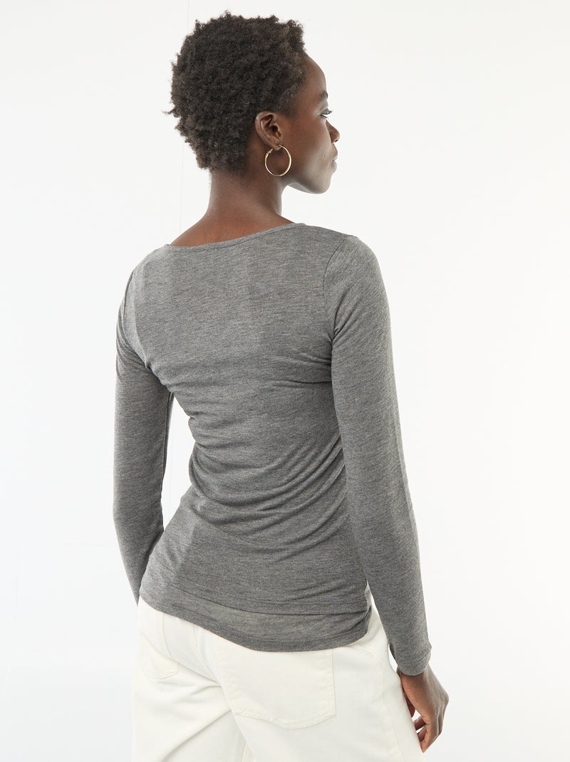 2-in-1 T-shirt hemdje Grijs - Kiabi