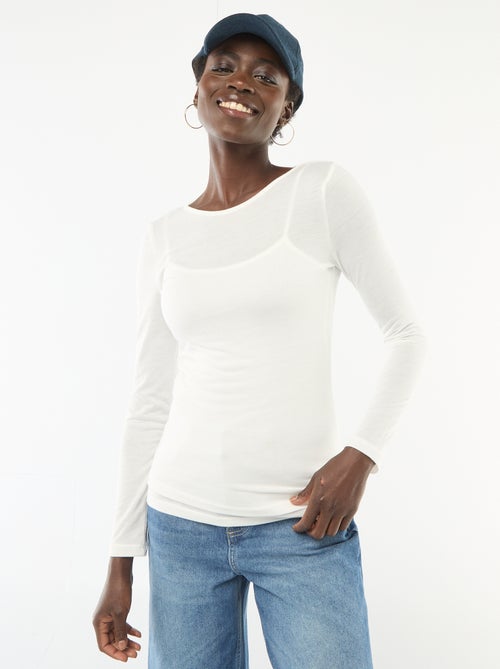 2-in-1 T-shirt hemdje - Kiabi