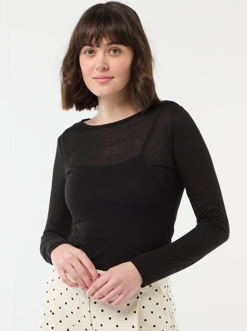 2-in-1 T-shirt hemdje - Kiabi